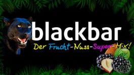 blackbar, der Riegel mit Panther-Power, Der Frucht-Nuss-Super-Mix!