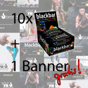 10 Boxen blackbar, zusammen mit 1 Stück Banner / Plane kaufen, gespart im Doppelpack!, gratis dazu, extra und individuell angefertigt